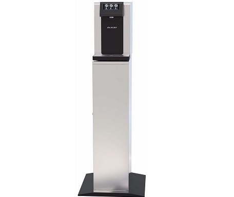 Elkay water dispenser cabinet with water dispenser mounted