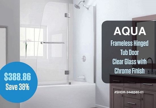 stainless steel DreamLine E12834-06 Unidoor-X frameless sliding shower door