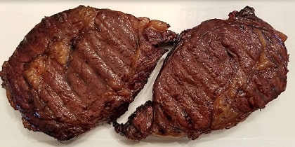 finished medium rare hawaiian t bone steak 