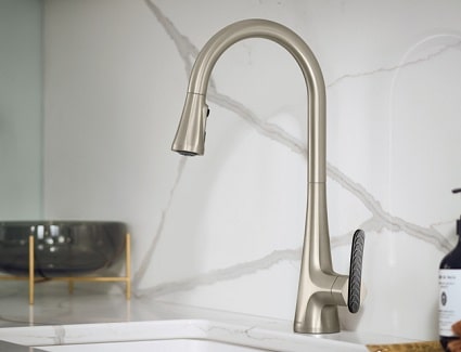 moen sinema pulldown kitchen faucet installed