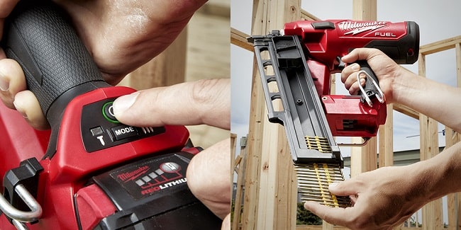 m18 fuel nailer magazine and startup button