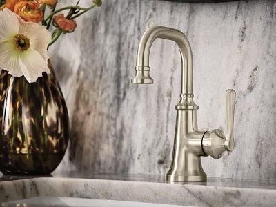 moen colinet single handle bathroom faucet installed