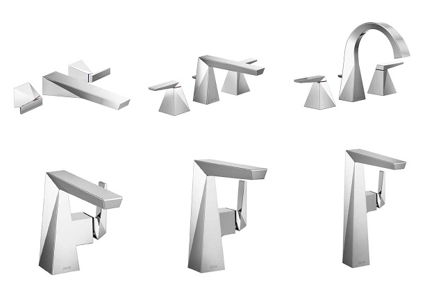 polished chrome lavatory faucet options for Delta Trillian collection