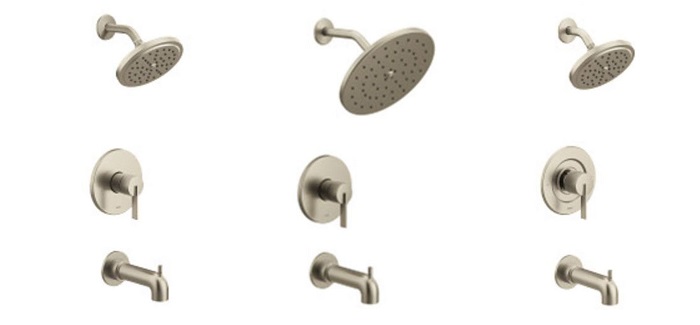 select moen cia shower/tub trim options in brushed nickel