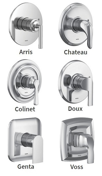 moen m-core 2-series valve trim options