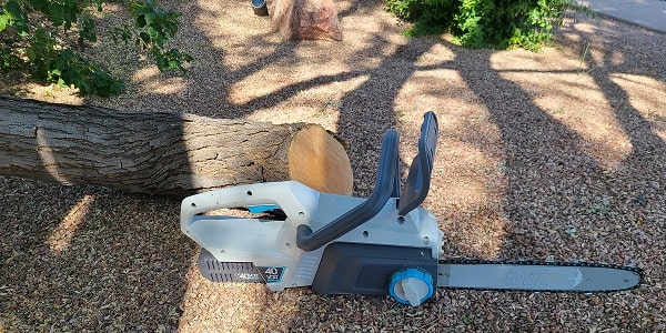 cutting diameter of the swift 40v cordless chainsaw