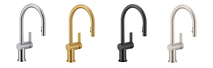 all four colors of moen cia kitchen faucets