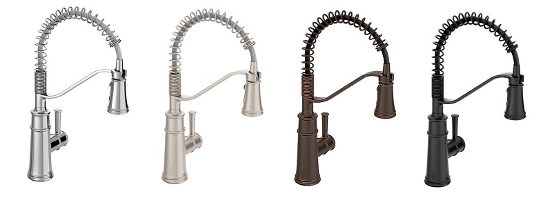 moen belfield pre-rinse spring faucets