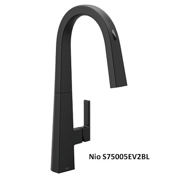 matte black moen nio smart faucet