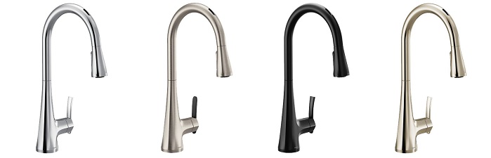 sinema new moen smart kitchen faucets