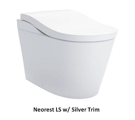 new toto neorest ls bidet toilet combo with silver trim