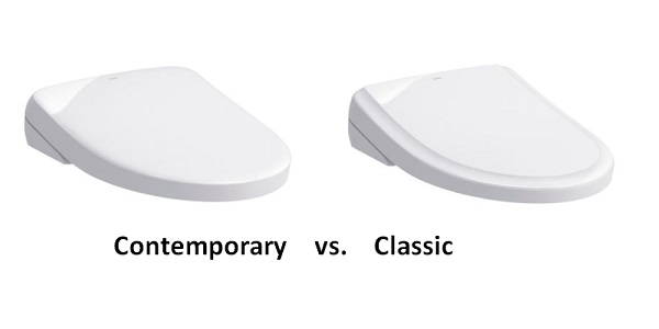 New TOTO WASHLET S7 contemporary vs. classic seat design