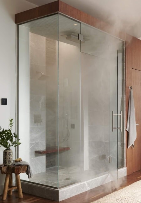 brizo mystix shower system in action