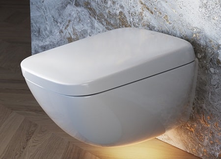 new Wall-Hung TOTO Neorest WX1 smart toilet installed