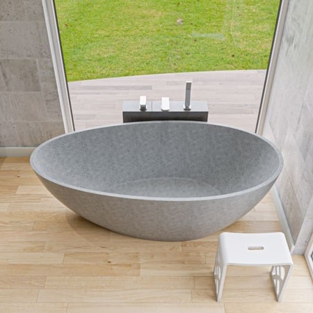 alfi concrete tub for freestanding configuration